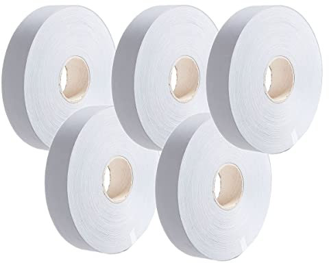 5 Rollen weißer reflektierender Stoff, Sicherheitsstreifen, Sicherheitsstreifen, zum Aufnähen, reflektierendes Stoffband, DIY für Kleidung, 50 mm x 3 m
