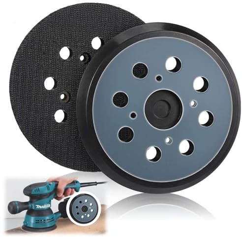 Guangcailun 2Pcs Replacement Sander Pad 5 Inch 8 Hole Hook and Loop Orbital Backing Round for High Speed Polishing, Buffing Random Pads