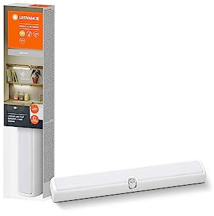 LEDVANCE LINEAR LED FLIP Unterschrankleuchte, 4,5W, 270lm, warmweißes Licht, 90° rotierbarer Leuchtenkörper, Bewegungs- und Tageslichtsensor, dimmbar, lange Lebensdauer, Schutzklasse IP20, 3000K