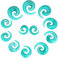 Longbeauty 6 Paare Acryl Tapers Dehnspirale Dehnschnecke Dehnstab Piercing Ohr Expander Kit 10MM-20MM, Türkis, Stil A