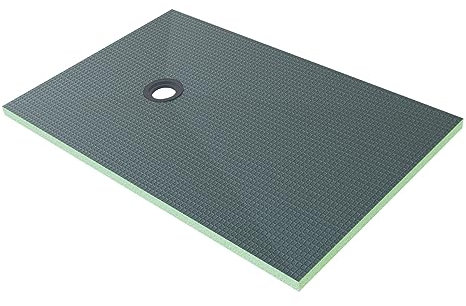 Piatto Doccia da Piastrellare Tagliabile in Estruso Rigida Polistirene Isolamento per Bagno Dimensione 90x140 cm spessore di 4 cm Sifone Piletta e Tubo inclusi