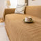 ANAZOZ Sofaüberwurf 3 Sitzer, Bezug Sofa Chenille Fischgrätenmuster Einfarbig Kaffeefarben mit Fransen Sofaüberwürfe 180x340