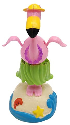 Sharplace 3er Set Solarbetriebene Tanzende Flamingo Figuren für den Schreibtisch, Mehrfarbig, 3 STK