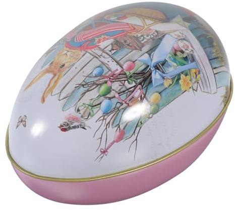 MUCKLILY Osterhasen- Blechdose Praktische Aufbewahrungsbox Für Süßigkeiten Kekse Und Kleine Schätze Für Ostern Zur Dekoration Hochwertige Verarbeitung