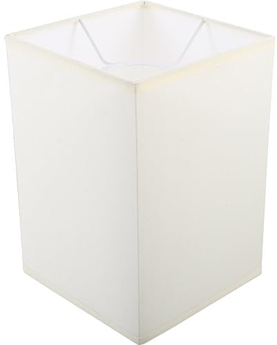 HOLIDYOYO Quadratischer Tischlampenschirm Aus Tc Und Eisen Für E27 Glühbirne Eleganter Lampenschirm Zur Wohnraum- Und Schlafzimmerdekoration Weiches Licht Und Stilvolles Design