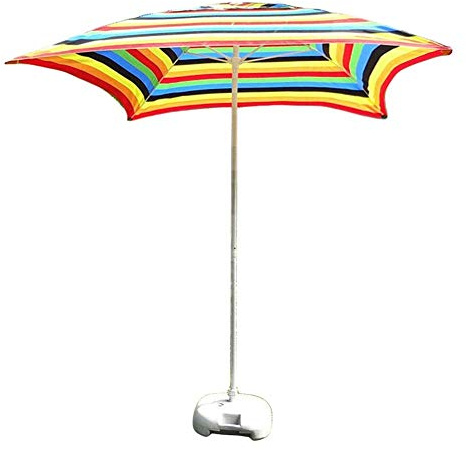 ISCBAFYX Parasol Garden Umbrella Parasol 6.6Ft/2M Square Patio Umbrella Garden Table Umbrella For Outdoor Yard Beach Commercial Event Market Swimming Pool Rainbow Color