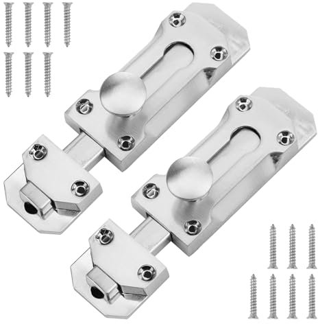 2pcs Zinc Alloy Retro Door Latch, Door Bolts for Internal Door, Stylish and Durable Bolt Lock for Bathroom, Bedroom Doors Cupboards & Storage Units, Ideal Internal Door Lock for Home Security and Priv