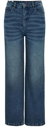 OPUS Damen Wide | Wide Leg Jeans MIVY Sky Blue Black, 36 L31