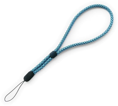 trage.band® dragonne courte réglable pour poignet, noir-bleu