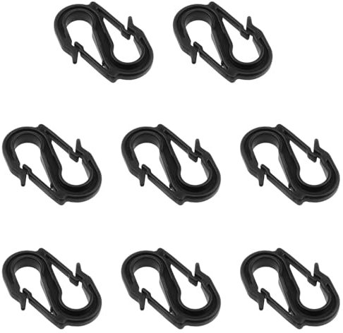 Zangc Gancho de plástico resistente de doble cabeza tipo S, 8 ganchos para colgar, 8 unidades
