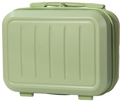 GMBYLBY Tragbares 35,6 cm Make-up Reise-Handgepäck ABS Tragetasche Make-up Koffer Kosmetiktasche für Reisen Camping Frauen Mädchen, grün