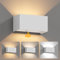OTeedo 24W LED Wandleuchte Innen/Aussen 3 Farbtemperaturen Wandlampe mit Bewegungsmelder Außenlampe, Weiß Außenleuchte Mit Einstellbarer Lichtstrahl, Außenwandleuchte IP65 für Wohnzimmer Garten