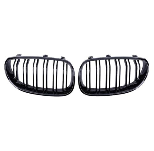 Auto Frontgrill Nierengrill Für Die Vordere Stoßstange Doppelliniengrill Für B&MW E60 M5 E61 520i 545i 550i 535i 2003-2010 Frontstoßstangen-Kühlergrill(Gloss Black)