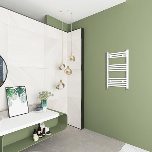 Sky bathroom | 770x450mm Straight Heated Towel Rail Radiator White Ladder Warmer Radiator