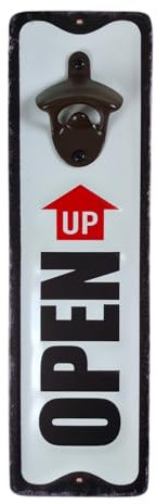 Retro open up Wandflaschenöffner aus Metall