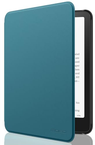 MoKo Étui Compatible avec 7 Kindle Paperwhite (12th Generation-2024) and Kindle Colorsoft Signature Edition 2024, Etui léger avec Auto Wake/Sleep pour Kindle Paperwhite 2024, Bleu Vert