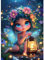 MAXBYE Fille Elfe Peinture Diamant Adulte, 5D DIY Paysage Fantastique Diamond Painting Complet, Diamond Art Dessin Peinture Kit, Diamond Painting Arts Créatifs pour Décoration Murale Maison 30x40cm