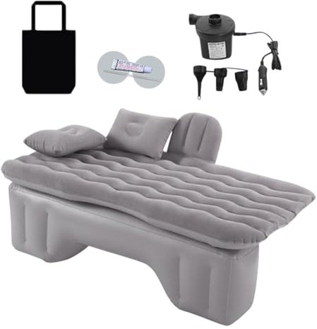 Matelas gonflable pour voiture, lit de voiture gonflable portable, coussin de couchage multifonctionnel, matelas de camping de voyage confortable 53,15 x 27,56 pouces pour les voyages, le camping, la