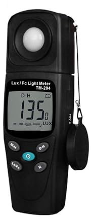 Hohe Leistung Luxmeter Digital Luxmeter Belichtungsmesser 200.000 Lux Automatische Reichweite für Häuser, Landwirtschaft, Lager