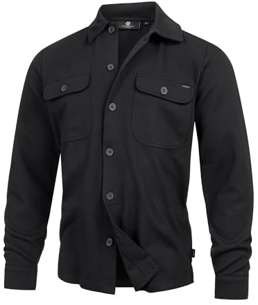 Indicode Herren INNello Modernes Langarmhemd mit Kentkragen und Brusttasche | Moderne Hemdjacke für den Alltag mit angenehmem Tragegefühl, Herrenhemd, Übergangsjacke, Freizeithemd, Overshirt für Männer