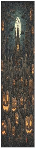 DDDIYEU Halloween-Kunst Dunkles Schloss Skateboard Griptape Rutschfest Selbstklebend Longboard Griptapes Aufkleber Griffband 9x33in,44x10in(1pcs)