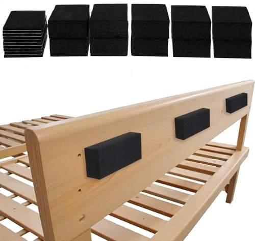 23 Stück Wandpuffer Bett Eva Foam Abstandshalter Wand, Selbstklebend Wandschutz Wandpuffer Schaumstoff, Kopfteil Stopper, Türgriff Schutz, für Betten Schränke Sofas, Selbstklebend Schwarz