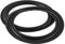Fafeicy 2pcs 8inch Speaker Rings Loudspeaker Surround Repair Rubber Edge Woofer Replacement Parts Anti Aging Black Rubber Edge for HiVi Speakers