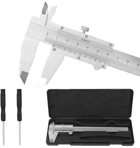Messschieber 150mm, Precision Caliper mit Feststellschraube & Rutschsicherer Griff, Spritzwasse und Staubgeschützt Messschieber für Haushalt und Industrie Messung