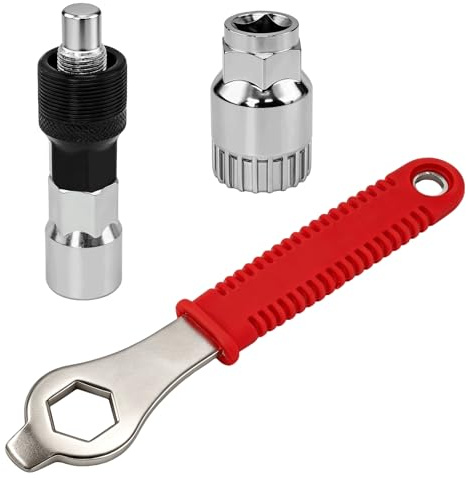Kit riparazione bici con estrattore pedivella bici, attrezzo per movimento centrale bici e chiave inglese da 16 mm, compatibile con la maggior parte delle mountain bike, bici da corsa e bici cittadine