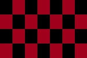 Flagge Fahne Karo schwarz / rot 90x150cm