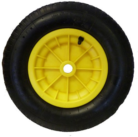 KetoPlastics 16 (4.80/4.00-8) Pneumatic Wheelbarrow Wheel (YELLOW) Launching Trolley
