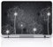 Meffort Inc 17 17.3 inch Laptop Skin Sticker Cover Art Decal Fits 16 17 18 19 Notebook PC (Free Wrist Pad) - Black White Dandelion Design