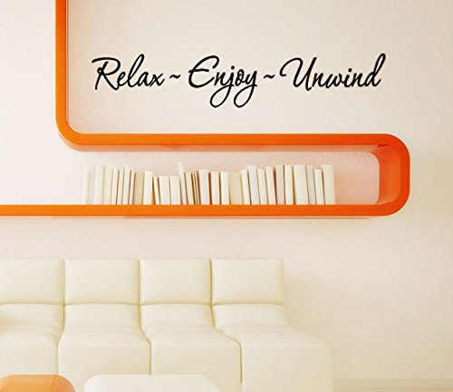 homemay Wandtattoo Sticker Relax Enjoy Leichtes Abrollen Entspannung Home Decor Art Sticker Tapete kann abgenommen werden 99,1 cm x17.8 cm