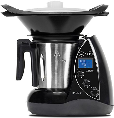 Cecotec Robot de Cocina Multifunción IronMix. Capacidad de 3,3l, Temperatura hasta 120ºC, 12 Velocidades + Turbo, Programable hasta 60 min, Incluye Recetario, 1500W 46x33x52cm