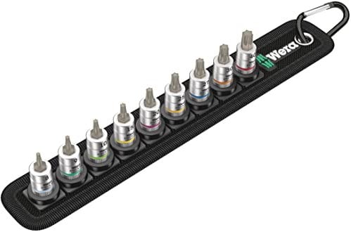 Wera 05003882001 Belt A 3 TORX HF Zyklop Bitnuss-Satz Torx, mit Haltefunktion, 1/4-Antrieb, 9-teilig