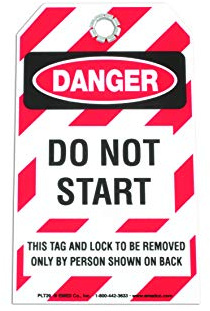 Laser 6675 Safety Tag - DO NOT Start