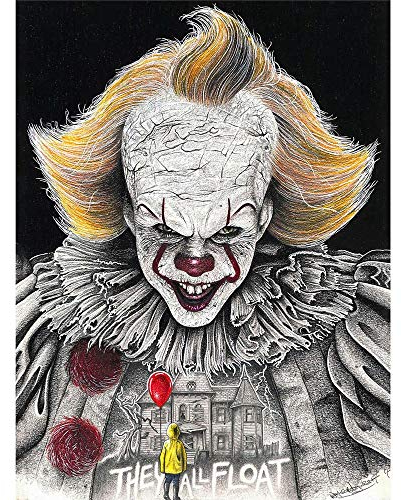 Wee Blue Coo Es schwarz Inked Ikon Kunstplakat Ungerahmter Druck 30x40 cm