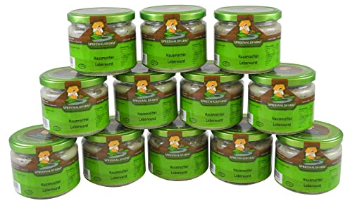 Original Spreewälder Hausmacher Leberwurst 12er Pack (12 Gläser à 250 g)