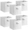 Urban Living Multi Purpose 31cm Cubic Storage Box Collapsible Organiser Storage Cube Basket Bin for Clothes, Toys, Books, DVDs, Bedding, Towels and More... (White x6)