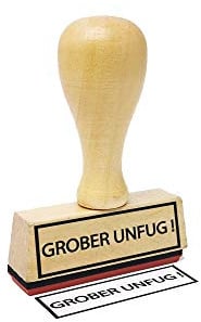 Stemplino® Textstempel - Grober Unfug - 50mm x 15mm Holzstempel mit Text Bürostempel Firmenstempel Stempel Büro Text Stempel