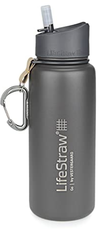 LifeStraw Unisex, Erwachsene Go Stainless Steel (Grey), Grau, 710 ml