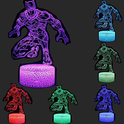 AOTOVOBOBO Ohio State University Team Logo Fußballkappe Helm Sport Fan 7 Farbwechsel Dekor Lampe Schreibtisch Tisch 3D Illusion Nachtlicht (Superheld)