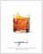 Negroni Cocktail-Wandkunst, illustriertes Alkohol-Poster mit Zutaten, Vintage-Bar-Poster, ungerahmt, 20,3 x 25,4 cm
