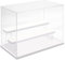 Nynelly 3-stöckige transparente Acryl-Vitrine für Modelle, Minifiguren, Pop Mart, Labubu, Sonny Angel, Smiski – montieren Sie staubdichte Displaybox mit Tür, Präsentationsständer (weiße Basisstufe)