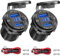 Lot de 2 Prises USB 12V Double Chargeur USB 3.0 12 V avec voltmètre LED et Interrupteur d'alimentation, Adaptateur de Chargeur de Voiture étanche en Aluminium pour Camping-Car Moto
