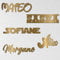 Prénom Pour Porte De Chambre D'Enfant Personnalisable - Nom D'Enfant À Personnaliser - Plaque PVC Avec Lettres Découpées - 17 couleurs disponibles (Or Mat)