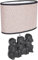 BRUBAKER Nachttischlampe Drei weise Affen - Tischlampe Affen Smileys - Tischleuchte mit Keramikfuß und Stoffschirm - 35,5 cm Höhe, Schwarz Beige