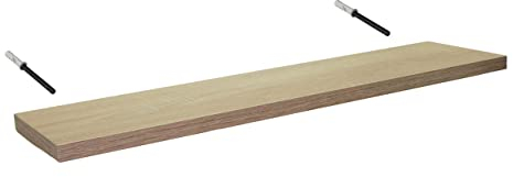 Wandregal Holz - Hängeregal 60x15 cm - Regalbrett, Schweberegal - Wandboard - Regale zu jedem Zimmer - Einzigartiges Innendesign an Ihren Fingerspitzen - Eiche Sonoma