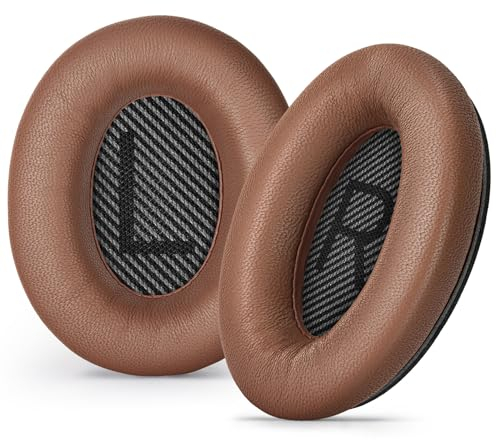 Aurivor Echte Leder Ohrpolster für Bose QuietComfort QC-35 QC-35-II QC-25 QC-15 QC-2 Kopfhörer, Lammleder Ersatz Ohrmuscheln für Ae2/Ae2i/Ae2W SoundLink SoundTrue Over-Ear Headsets