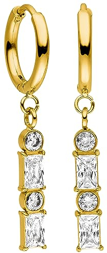 PURELEI® Powder Ohrringe (Gold) – Damenohrringe aus langlebigem Edelstahl – Wasserfeste Ohrringe Damen – 1,4 cm Durchmesser – Modeschmuck für deinen individuellen Look